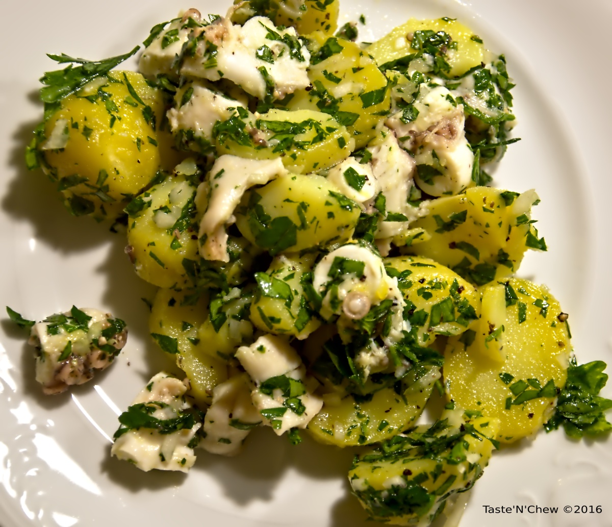 Warmer Kartoffelsalat mit Oktopus – Taste&amp;#39;N&amp;#39;Chew